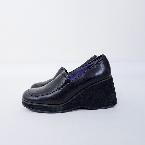 Hush Puppies Wedges Loafers Square Toe Foam Vintage 90s Y2K - Picture 3 of 11